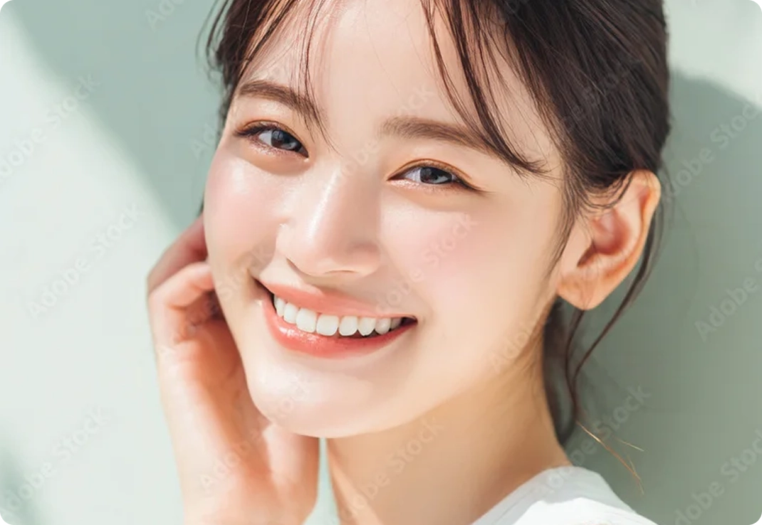笑顔の女性